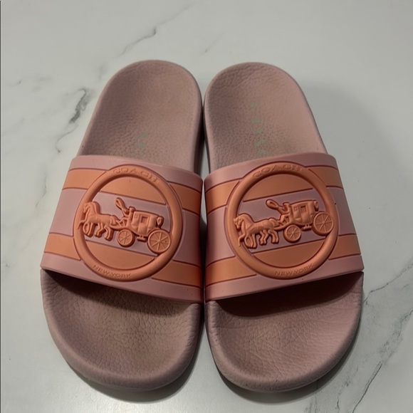 Coach Pink Slide Sandals - Picture 1 of 4